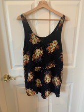 Minkpink Womens Sleeveless Dress Black Floral Size L