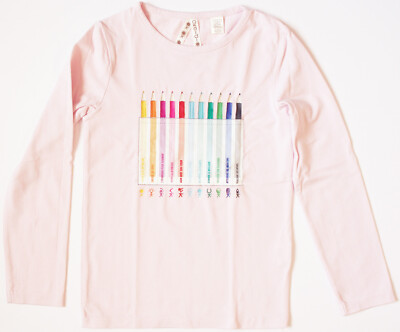 T-shirt Marèse Fille 8 Ans (taille 116) - 10% Cachemire, Paillettes Et Volants, Neuf Sans étiquettes