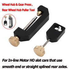Wheel Hub Gear Press and Wheel Hub Puller Tool For Inline HO Slot Car Rebuild