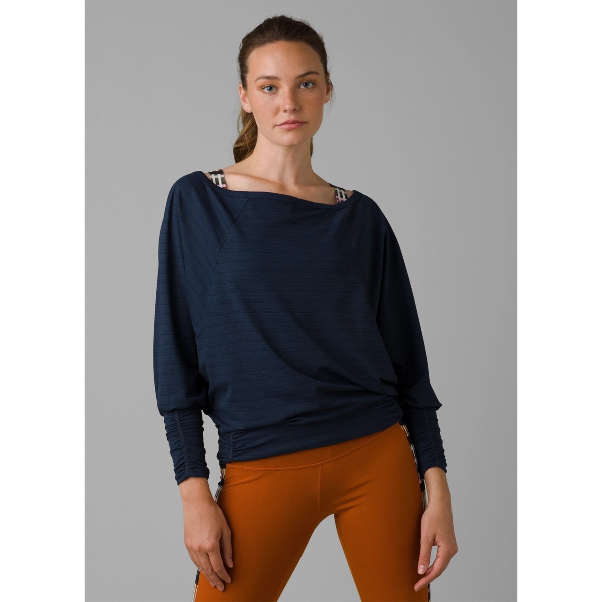 Prana Women's Blue Ridgeview Relaxed Long Sleeve Top L12109 Size Medium