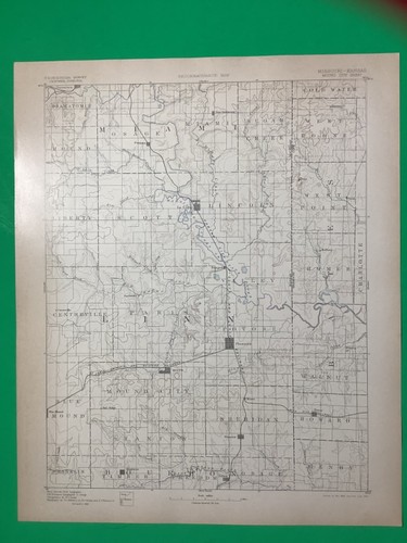 original 1900 map of Mound City, KS & Pleasanton, La Cygne, Osawatomie, Prescott - Picture 2 of 12