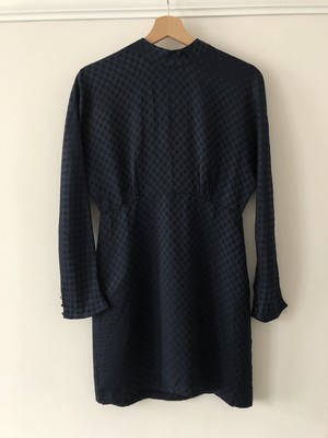 zara polka dot cowl neck dress