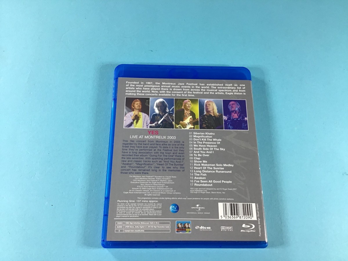 Yes - Live at Montreux 2003 - Bluray Disc Film | eBay
