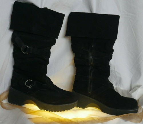 aldo black platform boots