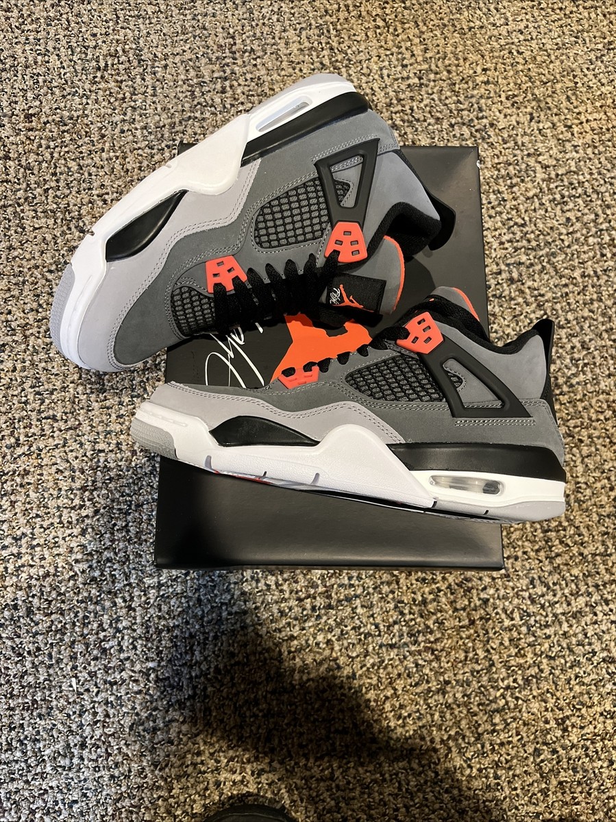 IN HAND - Air Jordan 4 Retro Infrared GS Grey Red - Size 6.5