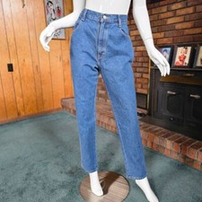 Vintage 90s Gitano High Waist Denim Tapered Straight Blue Hipster Mom Jeans M/L