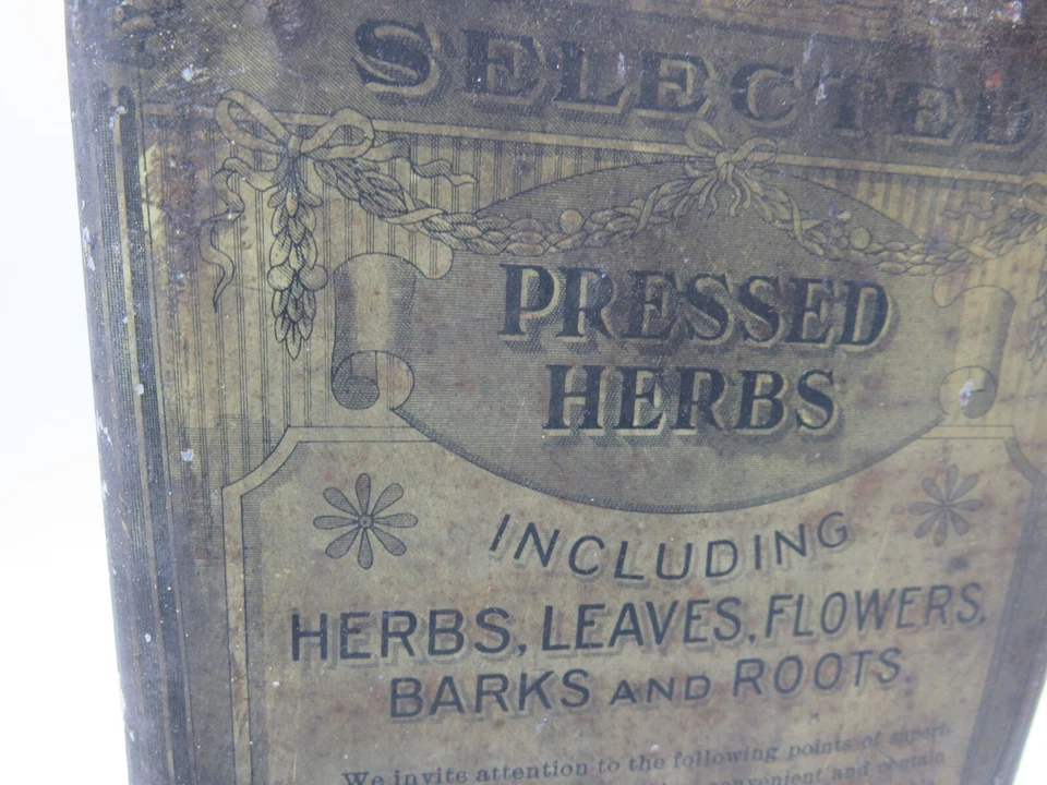 Antiguo Parke Davis Chemists Botánico Medicamentos Tienda Exhibición Cuchillas de Estaño Hierba Foto 3 de 4