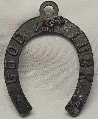 1 Vintage Cracker Jack Metal Toy Prize Good Luck Horse Shoe Charm 1.59'' Tall