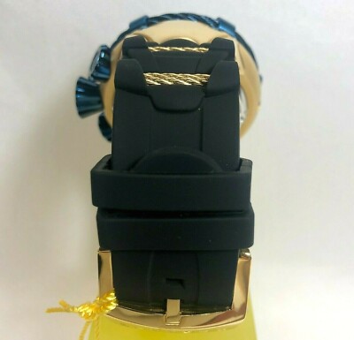 Invicta 21368 Reserve 56mm Blue/Gold Thunderbolt Silicone Black