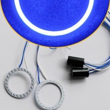 Bright Blue 4x 50mm 30leds 5watt Cob Led Small Angel Eyes Halo Ring Light 9-24v