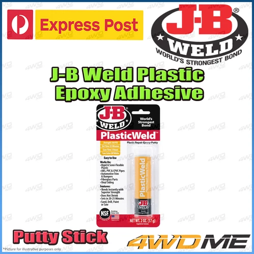 JB Weld Plastic Weld Epoxy Putty Stick Glue Adhesive Pack Easy to Apply Kit DIY