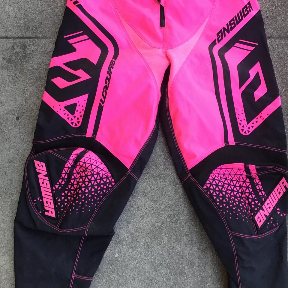 Pantalones Answer Racing Motocross Dirtbike MX Rosa/Negro Mujer 10 Foto 3 de 4