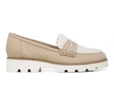 New VIONIC Cheryl Tan Nubuck Shearling Sherpa Leather Loafer US 8.5 Arch Support