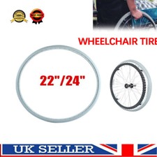 22/24" PU Solid Wheelchair Tyre - Grey - 24x1 3/8 22X1 3/8 Replacement Parts NEW