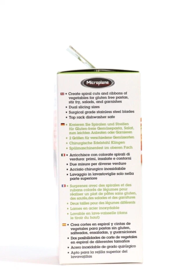 Cortador de verduras en espiral Microplane doble rebanada calabacín zanahorias nuevo en caja Foto 4 de 4