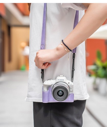 PU Leather Camera Bag Case Cover Base Belt For Canon R10 R8 R7 R5 R6 R6II RP - Picture 14 of 49