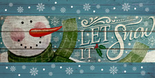 Let It Snow Country Snowman Winter Sign or Door Hanger