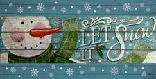 Let It Snow Country Snowman Winter Sign or Door Hanger