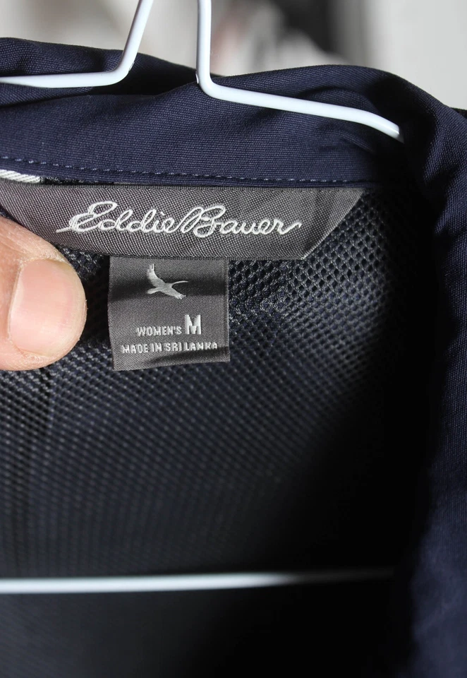 Chaqueta Abrigo Eddie Bauer Mujer Forrada Guisante - Azul - Talla Mediana M (B11) Foto 4 de 4