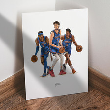 SGA Chet Holmgren J-Dub Poster Oklahoma City Thunder Basketball 8x10 Art Print