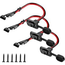 3x SAE Connector Harness, 1FT 12AWG SAE Adapter Male Plug to Female Socket Cable