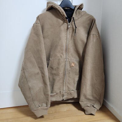 ジャケット・アウター carhartt active parka brown vintage Vintage Carhartt J130 BRN Hooded Active Jacket, Dark Tan