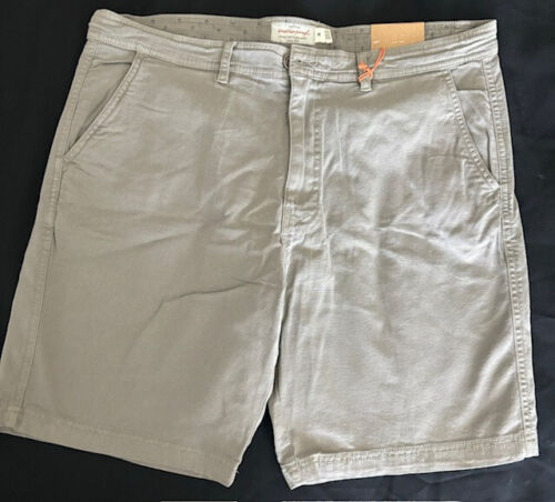 Wetterfeste Herren Garment Dye Shorts (GRAU 36W) Neu mit Etikett