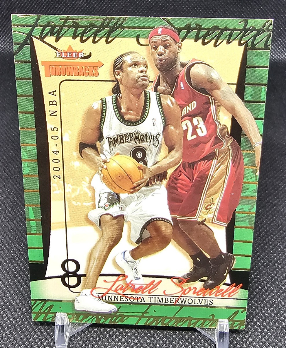 2004-05 Fleer Throwbacks #40 Latrell Sprewell W/ Lebron James Gold