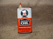 OLD VINTAGE METAL 3-IN-ONE OIL CAN 8 OZ.