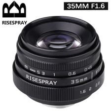 RISESPRAY 35mm f1.6 C mount CCTV Lens II for N1 FX NEX M4/3  M mount Series