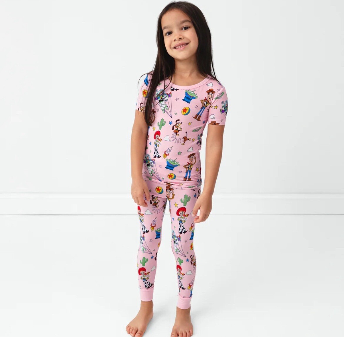 Little Sleepies 🦖 Disney Pixar Toy Story Pink Stars Pajama PJ Set