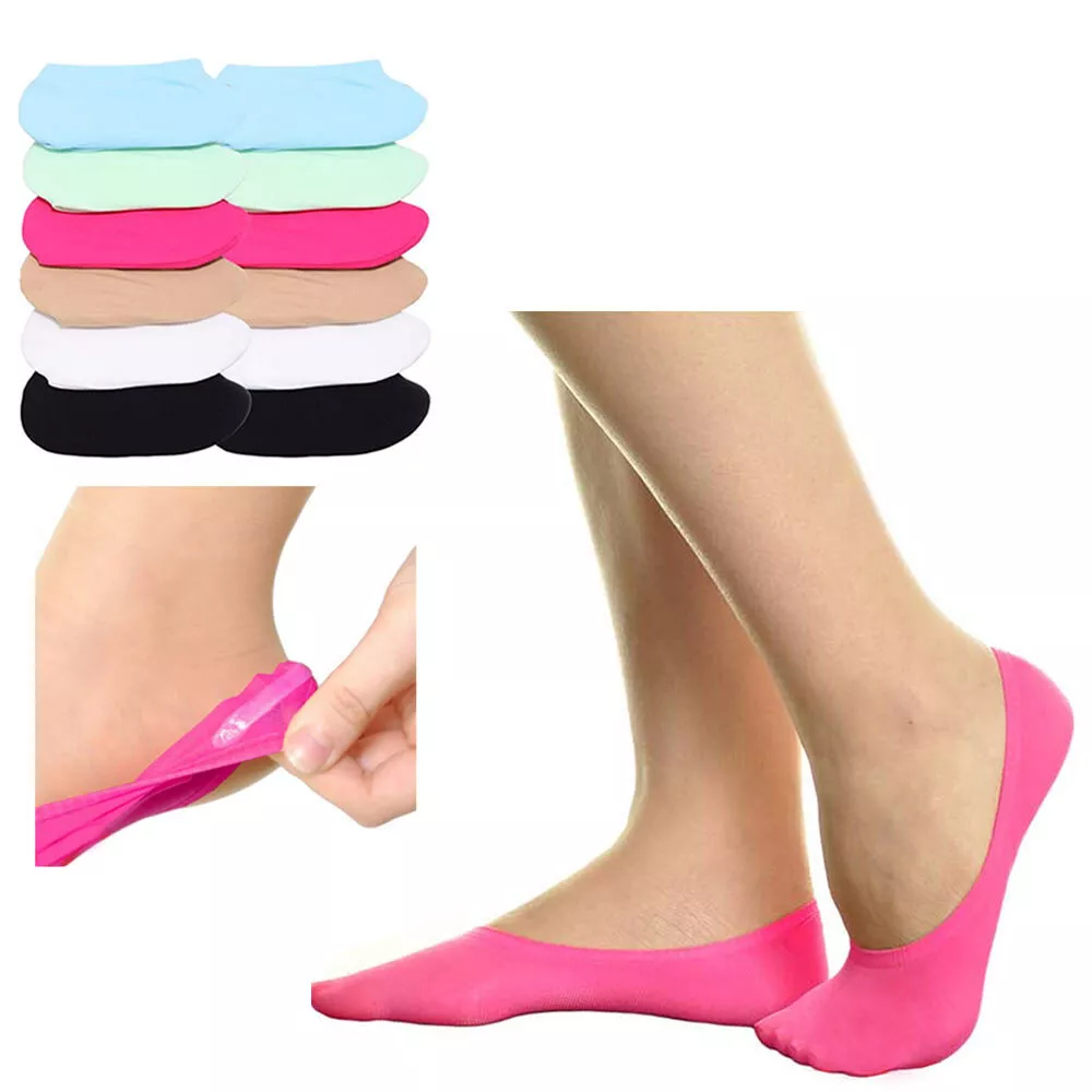 3 Pairs Women s Invisible No Show Socks Nonslip Loafer Low Cut