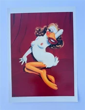 SIGNED MARILYN DUCK ORIGINAL PRINT NEON PARK LOWBROW ART MONROE POSTER PINUP