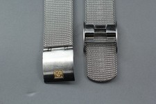 Near MINT OMEGA Milanese/Mesh Band 19mm 2058 Stainless Steel Silver Men Vintage