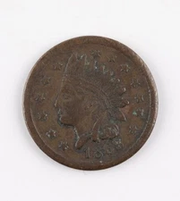 1863 Hard Times Token 1 Cent C. Doscher VF Grocer Store Card Washington st -779B