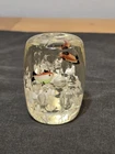 Vtg Murano-style Art Glass Fish Aquarium Paperweight Hand Blown 2.75"