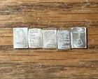 Lot of 5 × 1 Gram Pure Silver Bullion Bars .999 Fine Valcambi!!!