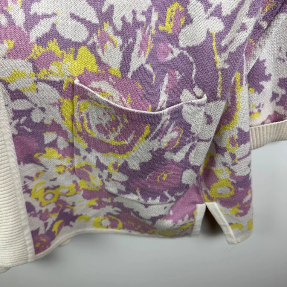 Isaac Mizrahi Live! Cárdigan Floral Talla XL Pastel Frente Abierto Suéter Tejido Cómodo Foto 3 de 4