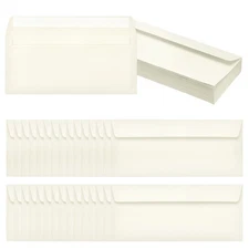 60 Pack Beige #10 Business Envelopes, Letter Size Envelopes