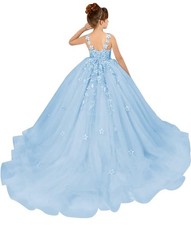 Tulle Flower Girl Dresses for Wedding Lace Appliques Princess Pageant Dress