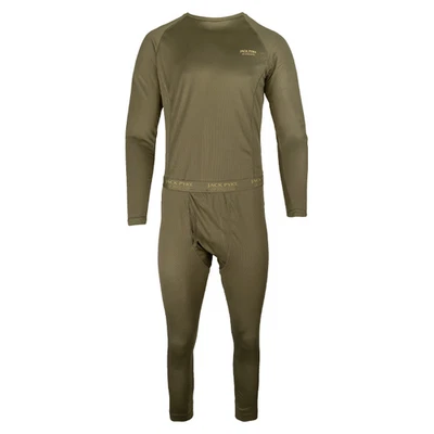 Conjunto De Capa Base Jack Pyke – Verde Térmico Ligero Parte Superior Y Inferior - Imagen 1 de 4