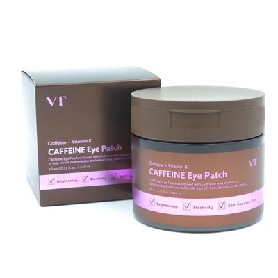 VT Cosmetics Caffeine Eye Patch 60ea Vitamin K Hydrogel Under Eye Care K-Beauty