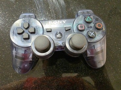OFFICIAL PLAYSTATION 3 PS3 DUAL SHOCK CONTROLLER CLEAR TRANSPARENT GREY SMOKE