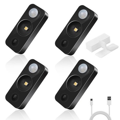 LED Motion Sensor Puck Lights, Rechargeable Cabinet Lights, Stick on Wireless...