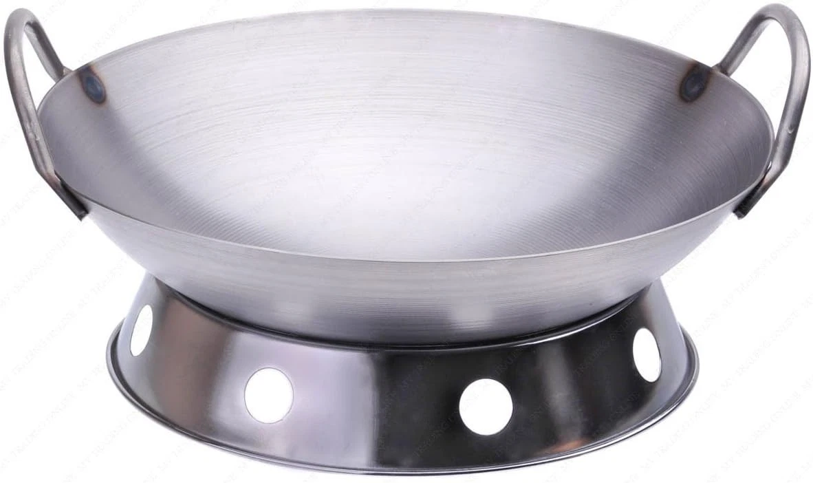 Carbon Steel Round Bottom Wok w/ 2 Loop Handles, USA Made (Wok Ring Included)
Opens in a new window 