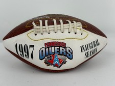 1997 Tennessee Oilers MINI Football NFL Chris Sanders Rayna Stewart Autograph