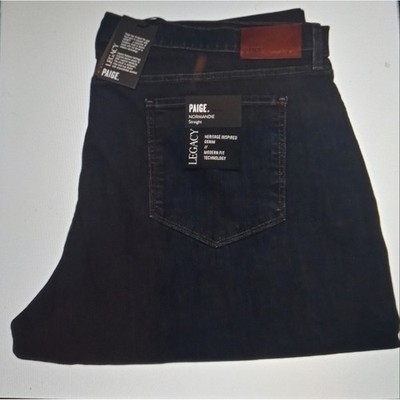 PAIGE Mens 44 Legacy Normandie Fillmore Straight Modern Fit Heritage Inspired