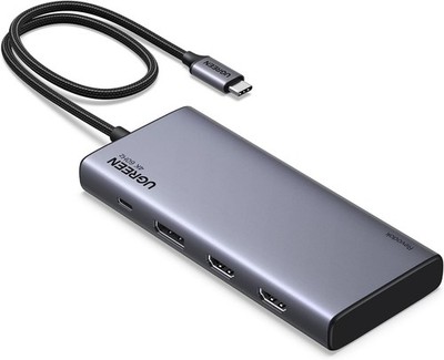 UGREEN Revodok Pro Triple Display Dock USB C Hub 2HDMI DP(4K@60Hz max.), Docking
