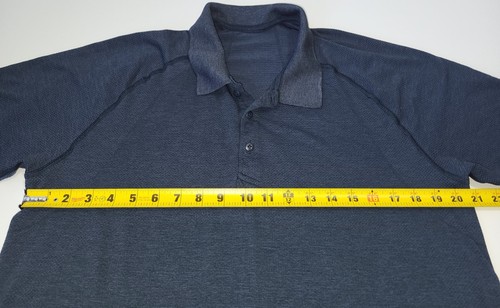 Mens Lululemon Metal Vent Tech Polo Shirt size XL short sleeve blue - Picture 6 of 6