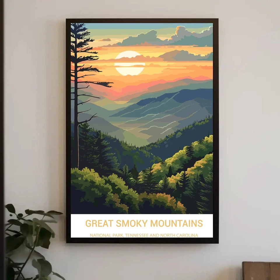 Póster del amanecer del Parque Nacional de las Grandes Montañas Humeantes Foto 2 de 4